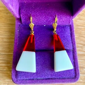 Fun 1960s Lucite Earrings